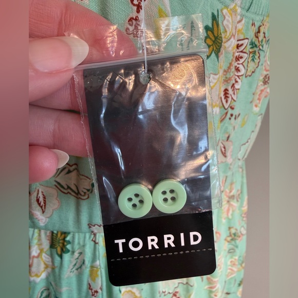 NWT Torrid Mint Floral Supersoft Button-Front Dress - Torrid Size 3 (22-24, 3X) - Picture 13 of 16